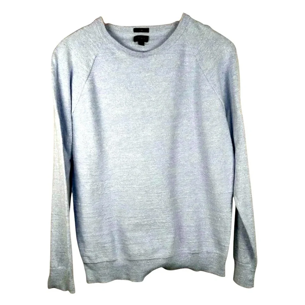 J. Crew Size Medium Men Slim Fit Sweater Blue Cotton Office